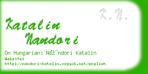 katalin nandori business card